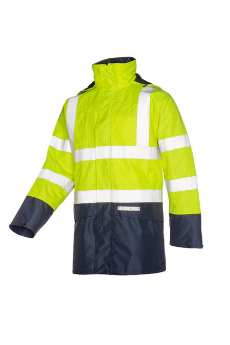 9464 Parka Marex Fluo Geel/Marine 4XL