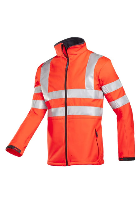 9833 Softshell Genova fluo rood 2XL