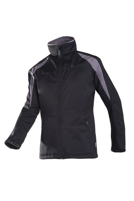 9834 Softshell Piemont zwart/grijs S