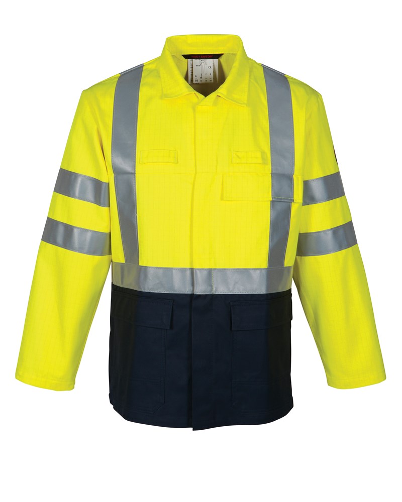 Havep 30012 Jas fluo geel/marine, 48