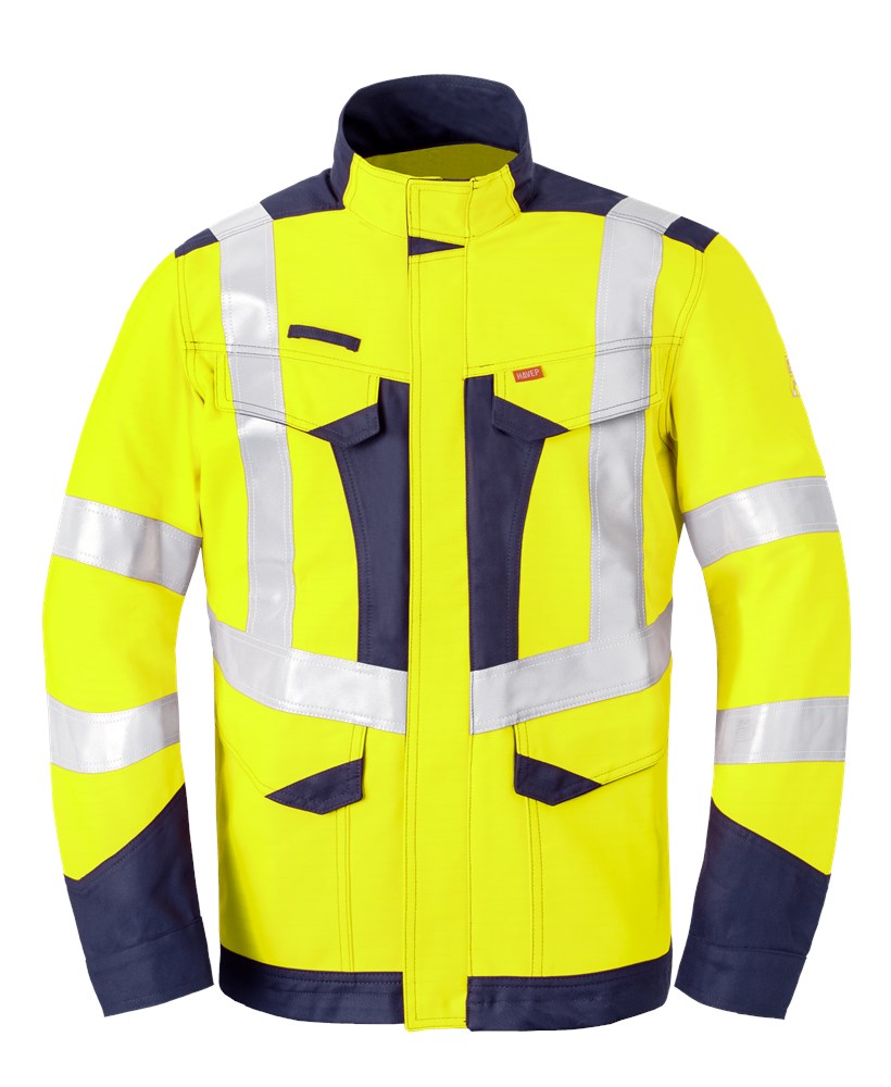 Havep 50247 Korte jas fluo geel/mar, 5XL