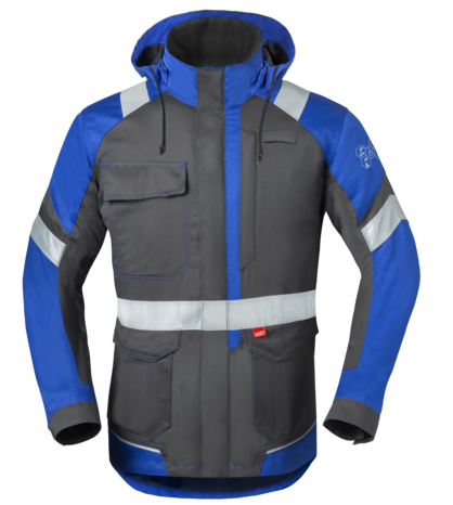 Havep 50286 Parka grijs/korenblauw, S