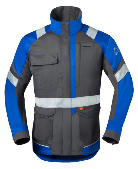Havep 50292 Korte jas  grijs/k.blauw, 44