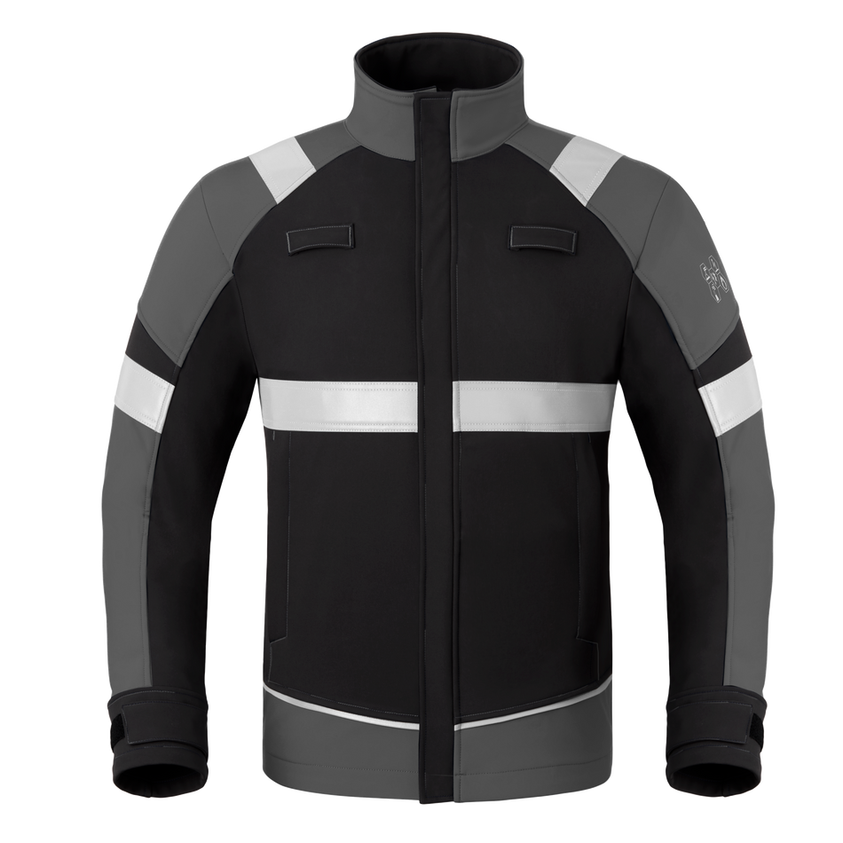 Havep 50384 Softshell charc./k.blauw XS