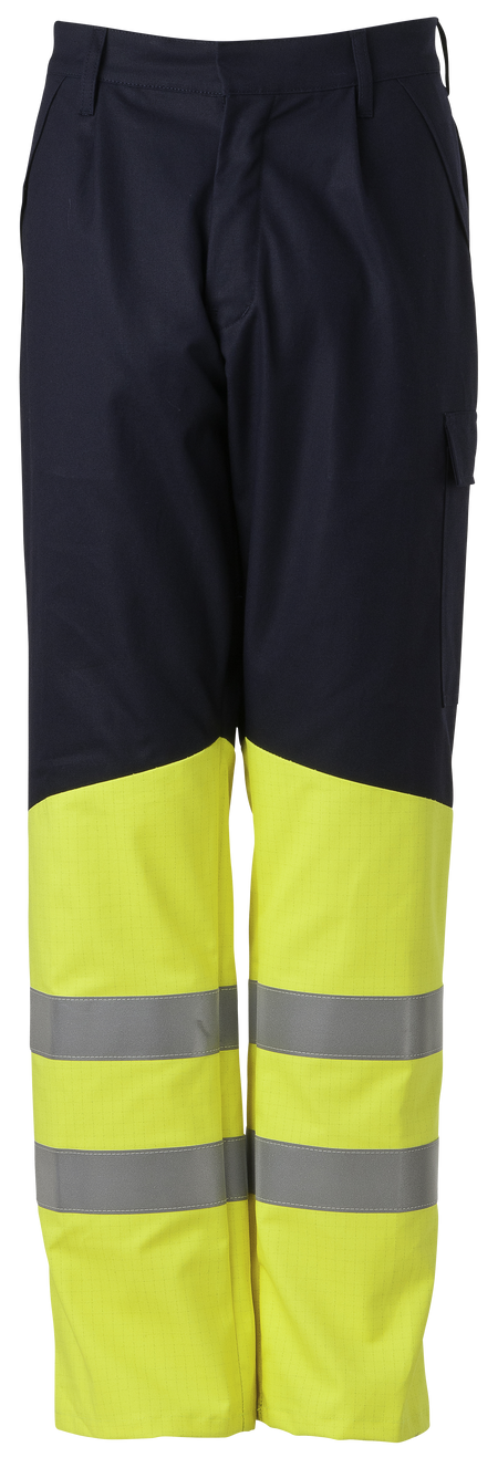Havep 80008 Werkbroek navy/fl. geel, 48