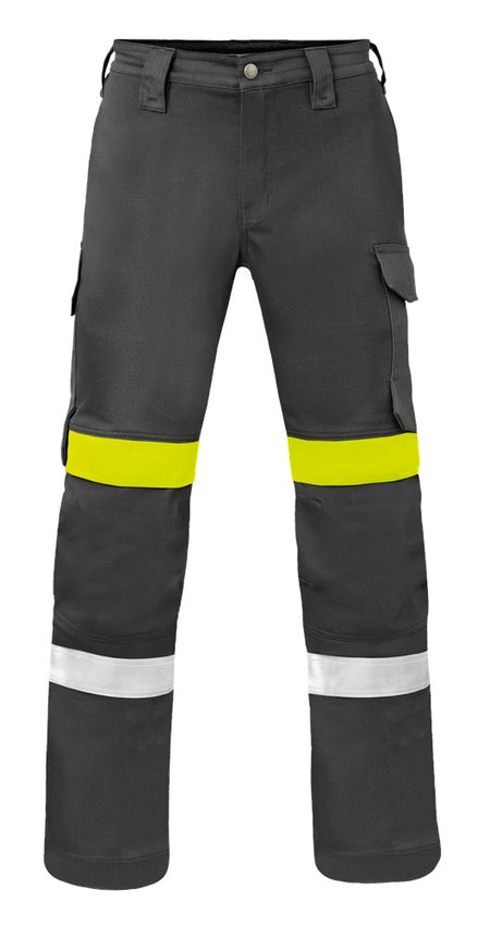 Havep 80395 Werkbroek grijs/fl. geel, 59
