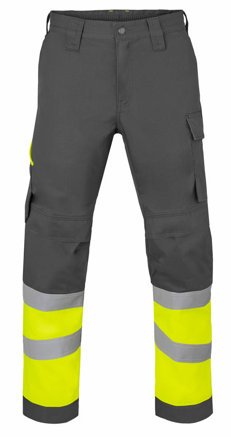 Havep 80573 Werkbroek char/fluo geel, 48