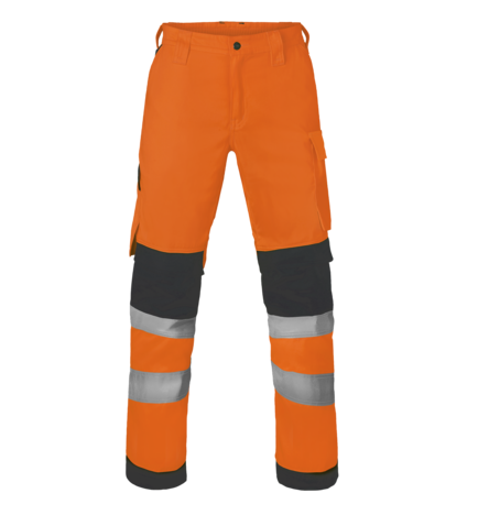 Havep 80574 Werkbroek fluo or./charc. 56