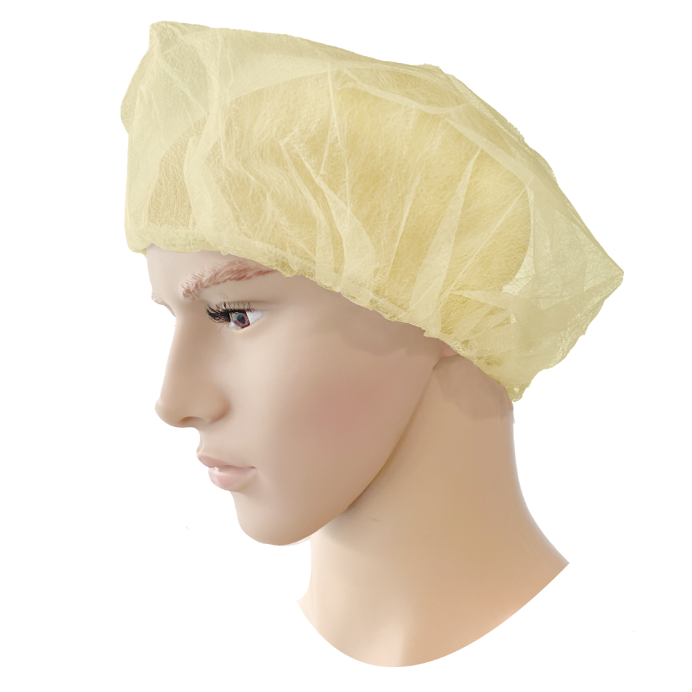55-306 Disposable Baret PP geel - Duopro.nl