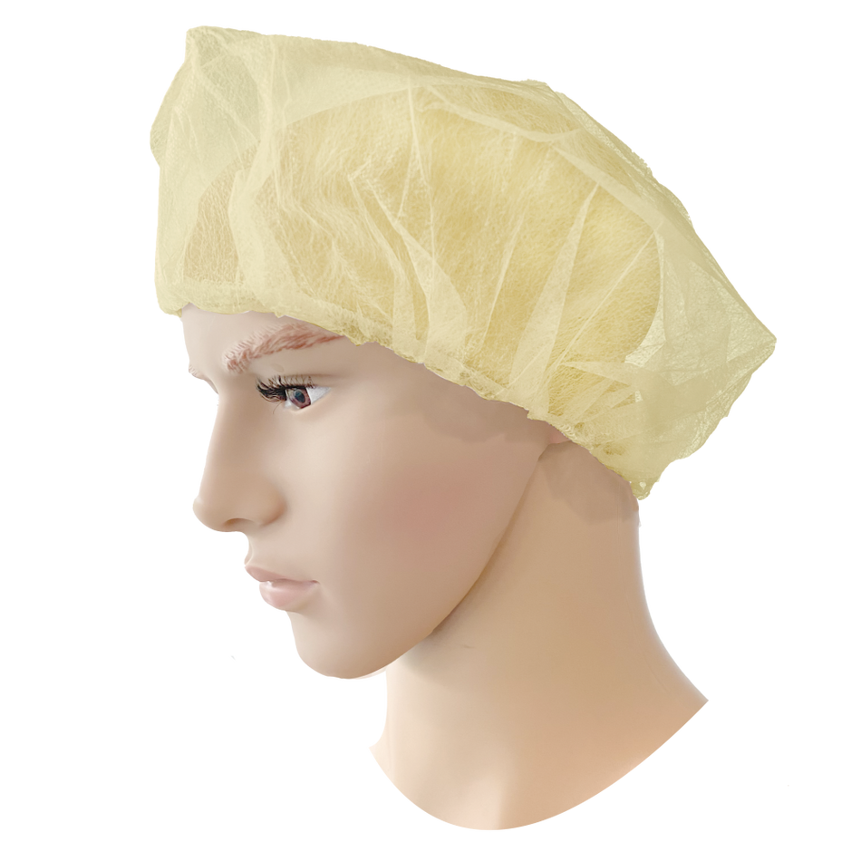 55-306 Disposable Baret PP geel - Duopro.nl