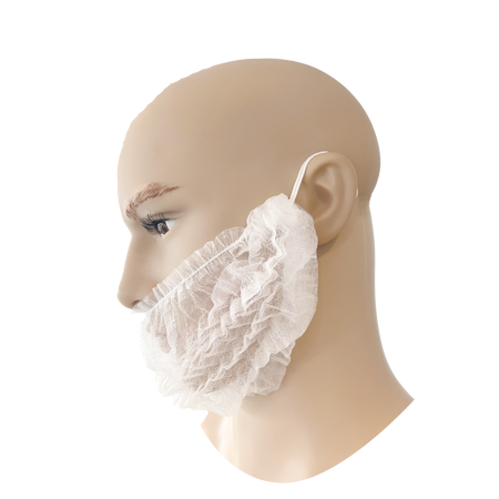 Baardmasker PP Wit à 100 stuks