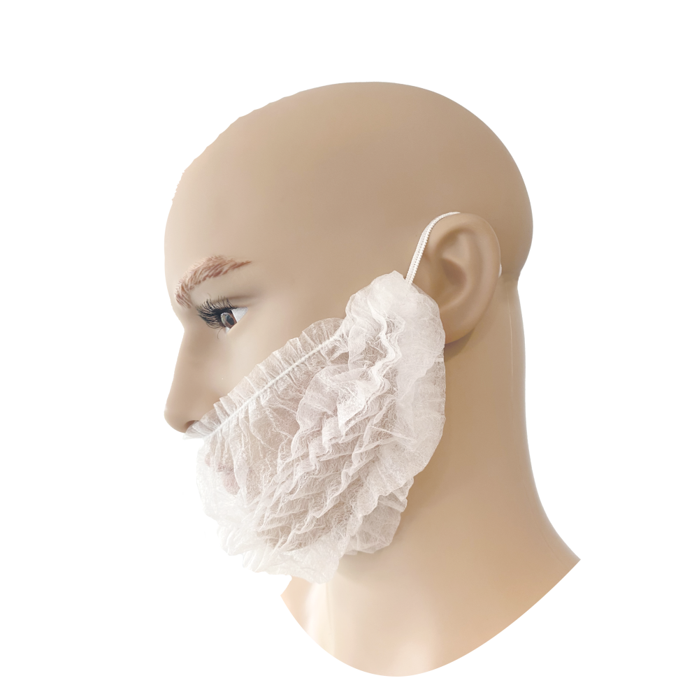 Baardmasker PP Wit à 100 stuks