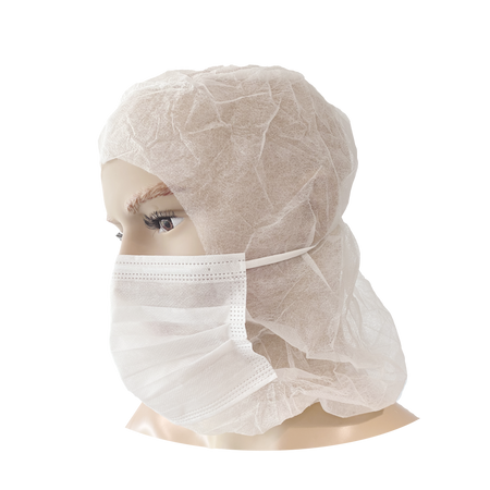 Astro Cap met Mondmasker PP Wit à 100 st