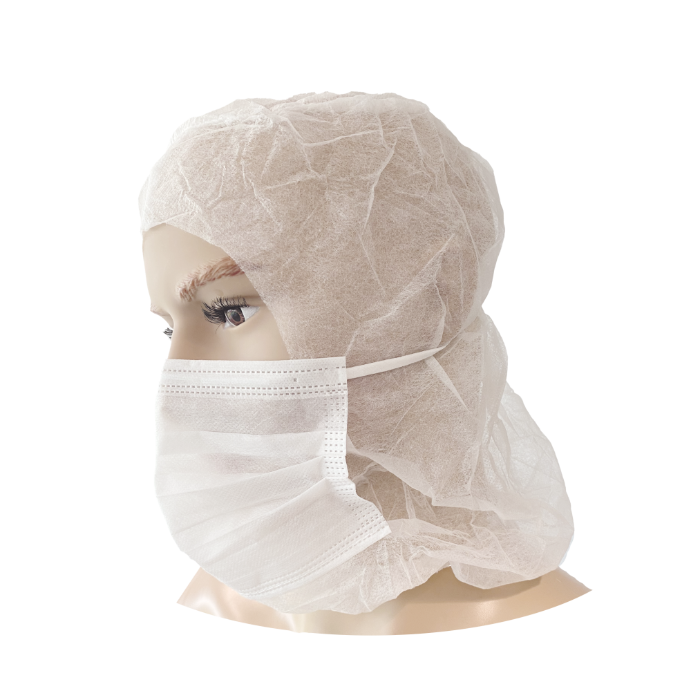 Astro Cap met Mondmasker PP Wit à 100 st
