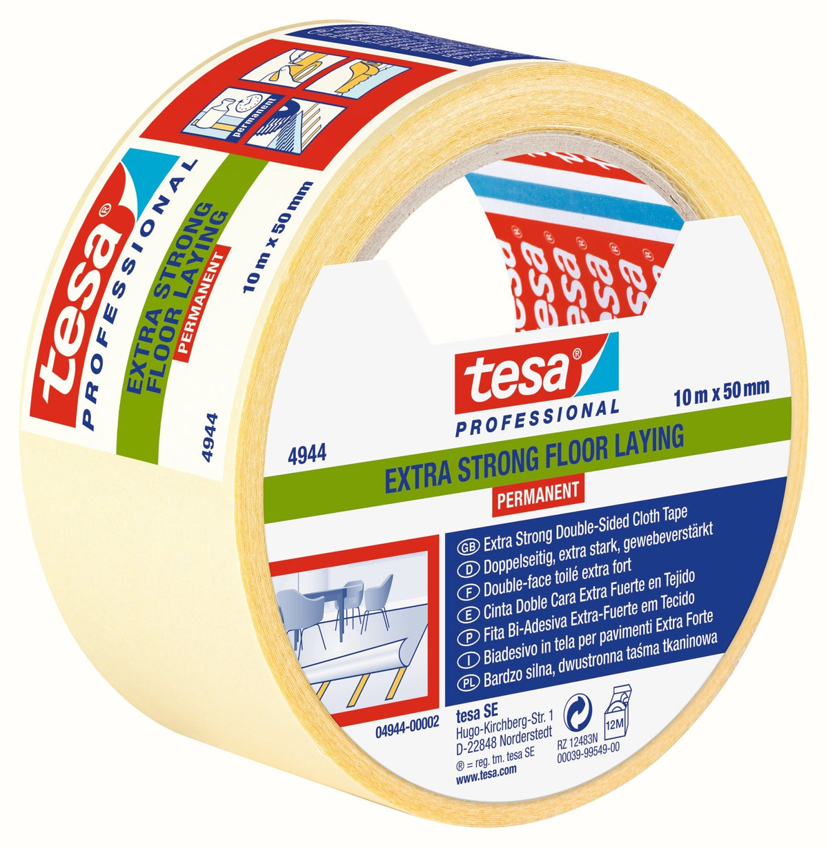 tesa® Professional 64607PRO Extra sterke bevestigingstape voor algemene doeleinden - Duopro.nl