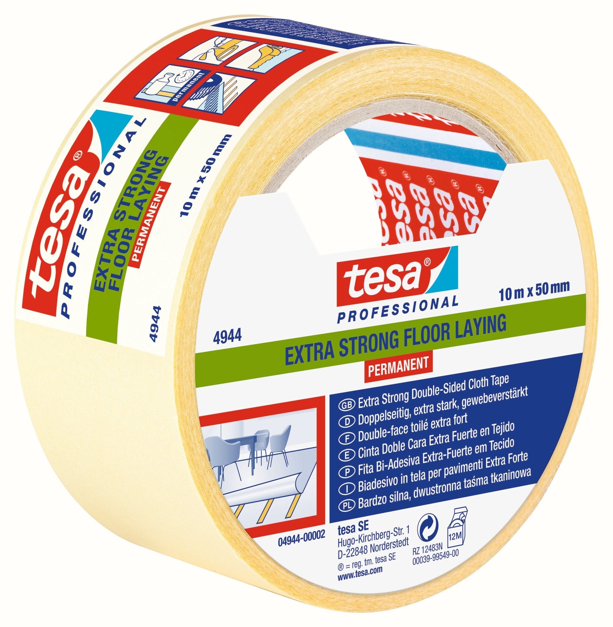 tesa® Professional 64607PRO Extra sterke bevestigingstape voor algemene doeleinden - Duopro.nl