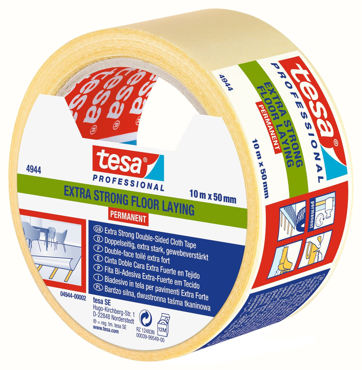 tesa® Professional 64607PRO Extra sterke bevestigingstape voor algemene doeleinden - Duopro.nl