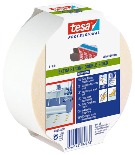 tesa® Professional 65532CTP Dubbelzijdige tapijttape voor professionele gebruikers (verwijderbaar) - Duopro.nl