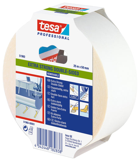 tesa® Professional 65532CTP Dubbelzijdige tapijttape voor professionele gebruikers (verwijderbaar) - Duopro.nl