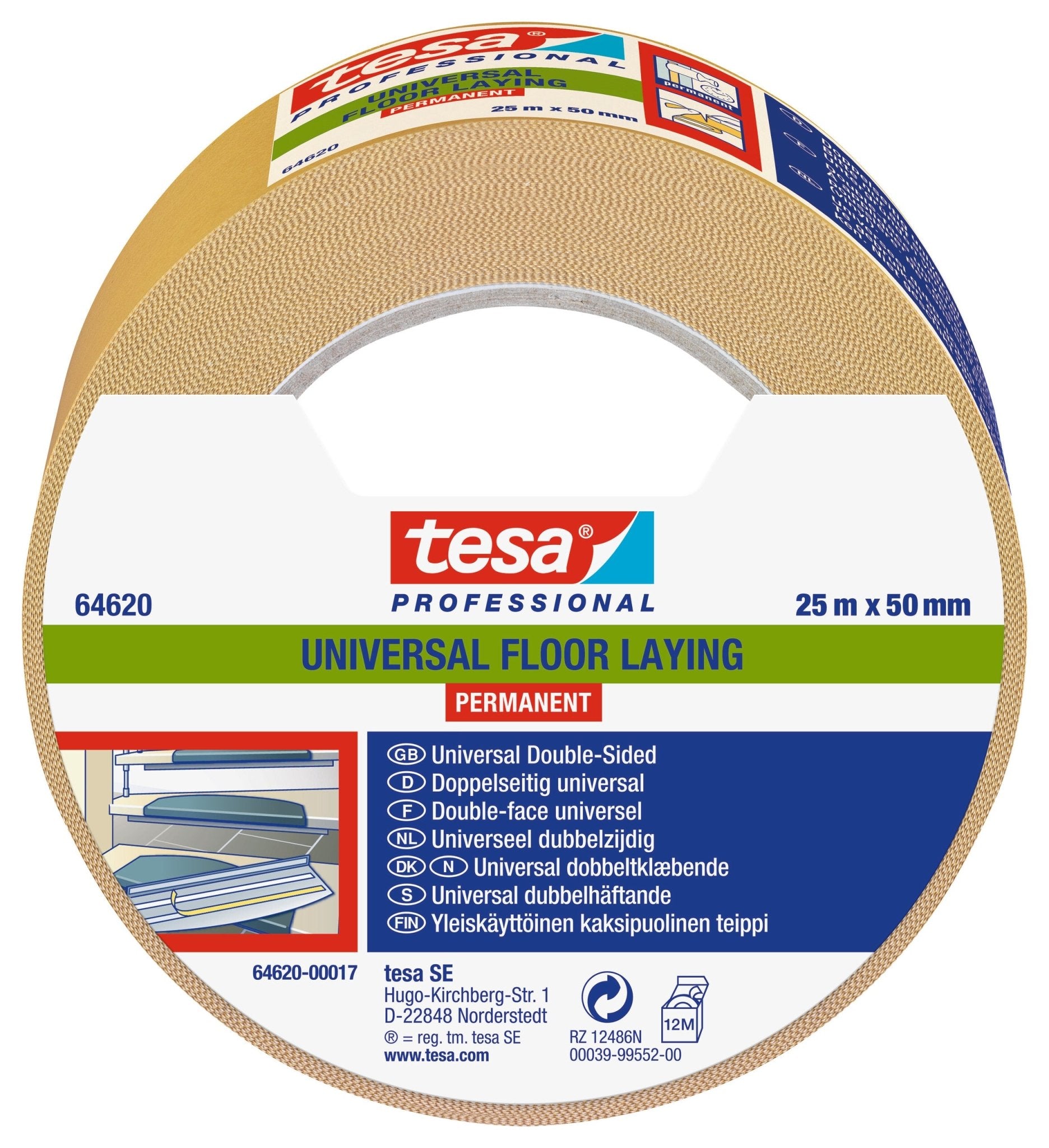 tesa® Professional 65540CWT Dubbelzijdige tapijttape - Duopro.nl